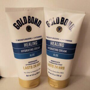 2-Pack Gold Bond Healing Hydrating Cream Lotion with Aloe 5.5 oz Moisturizing